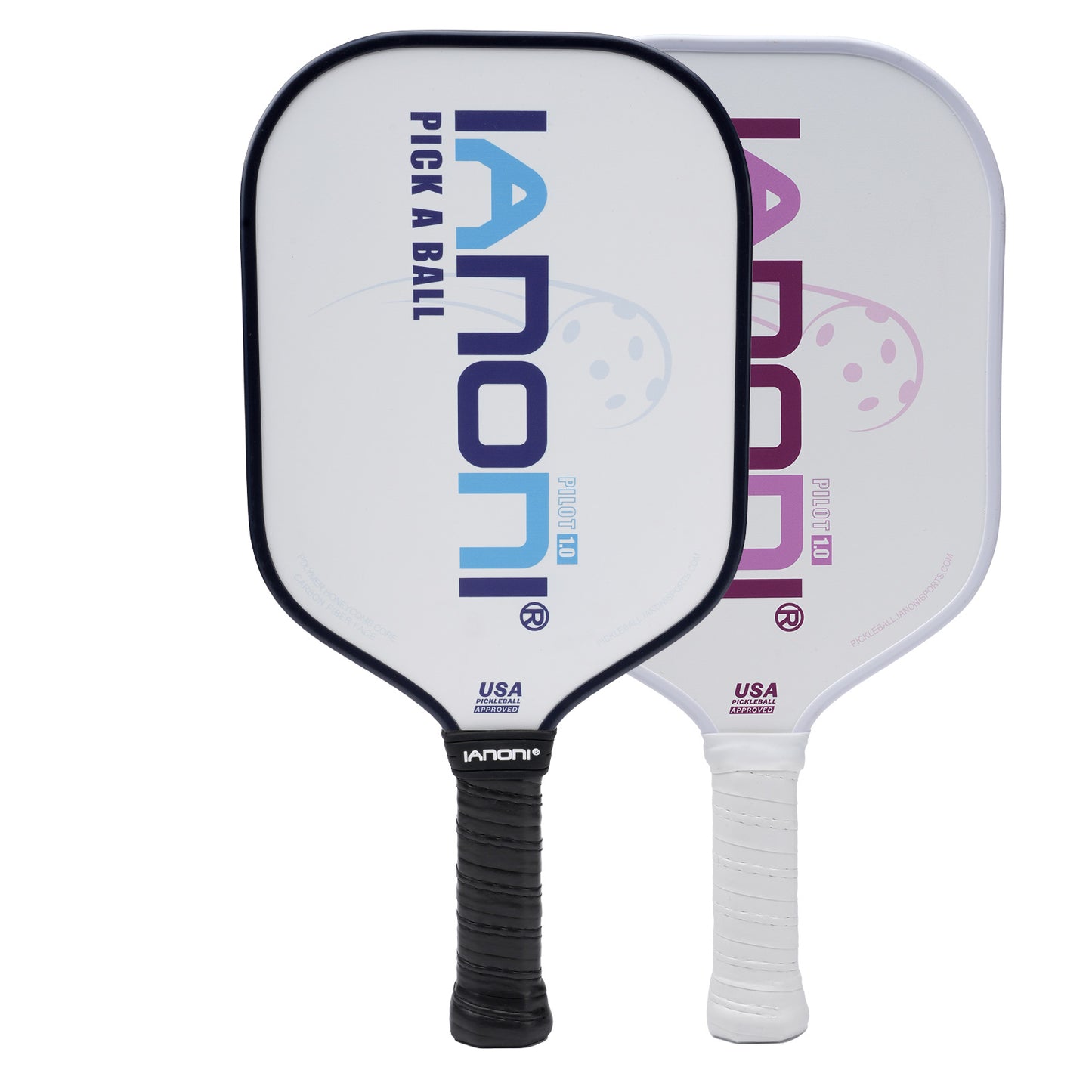 IANONI Pickleball Paddle - Carbon Abrasion Surface with High Grit & Spin, Pickleball Paddle with Polypropylene Honeycomb Core