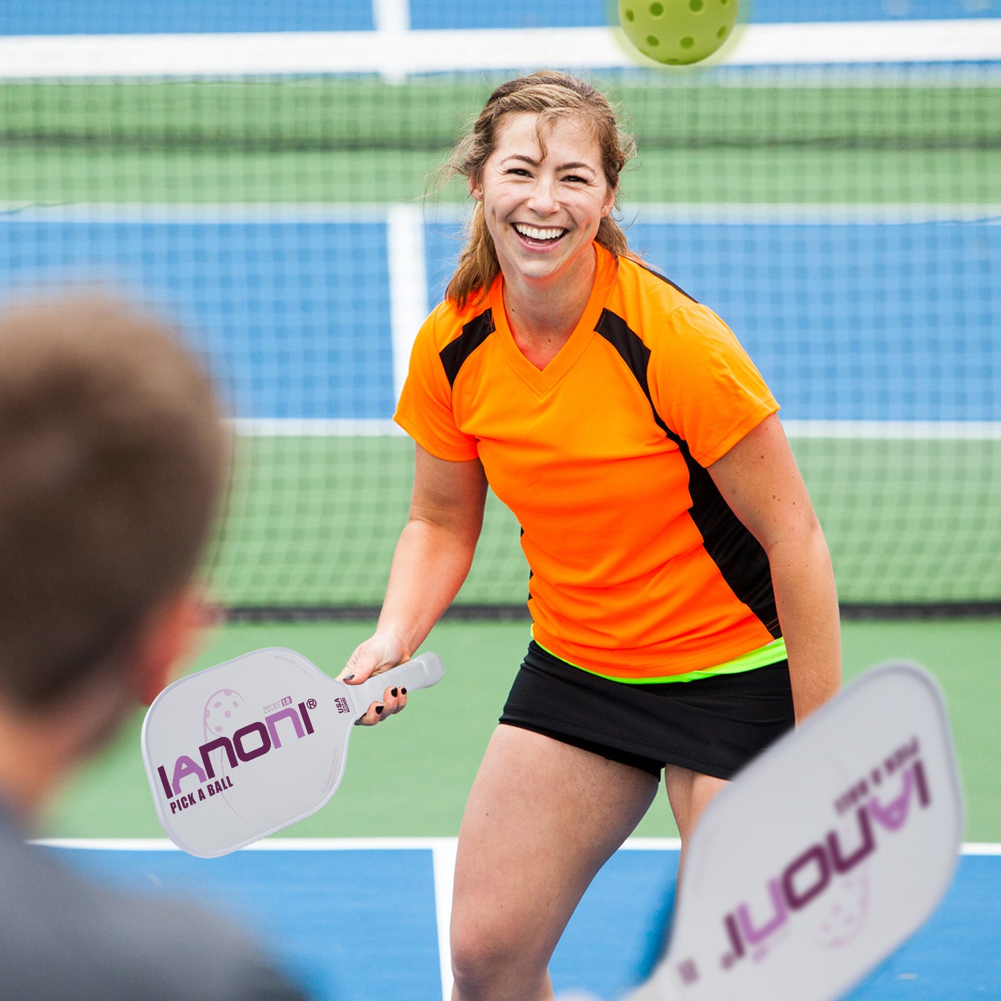 IANONI Pickleball Paddle - Carbon Abrasion Surface with High Grit & Spin, Pickleball Paddle with Polypropylene Honeycomb Core