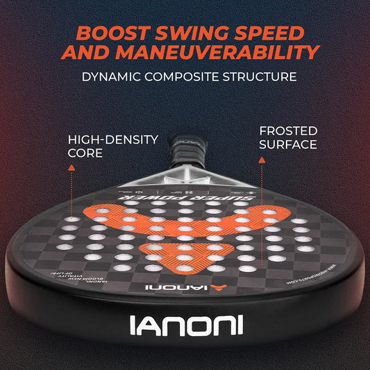 IANONI 18K carbon fiber rough surface SUPER POWER padel racket