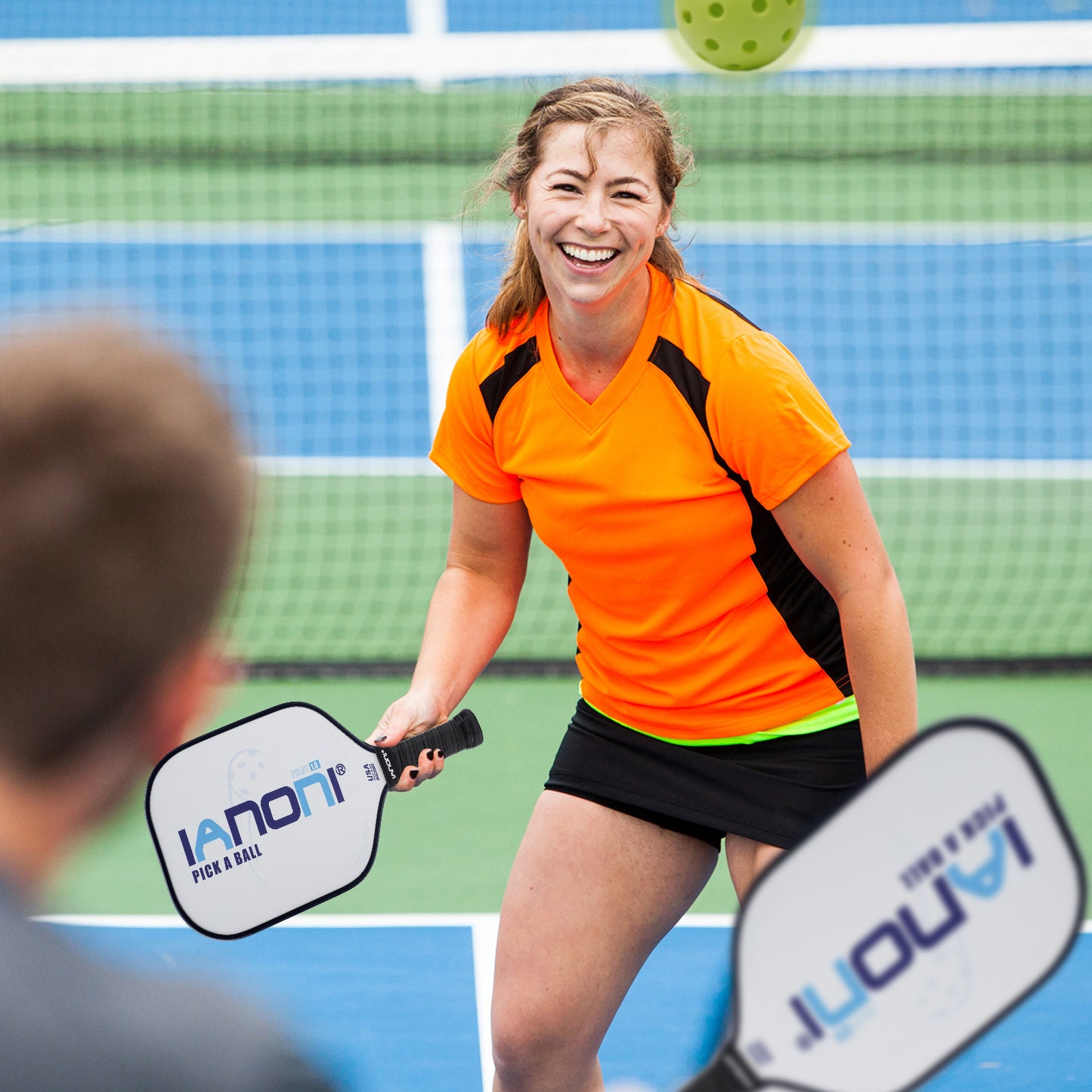 IANONI Pickleball Paddle - Carbon Abrasion Surface with High Grit & Spin, Pickleball Paddle with Polypropylene Honeycomb Core