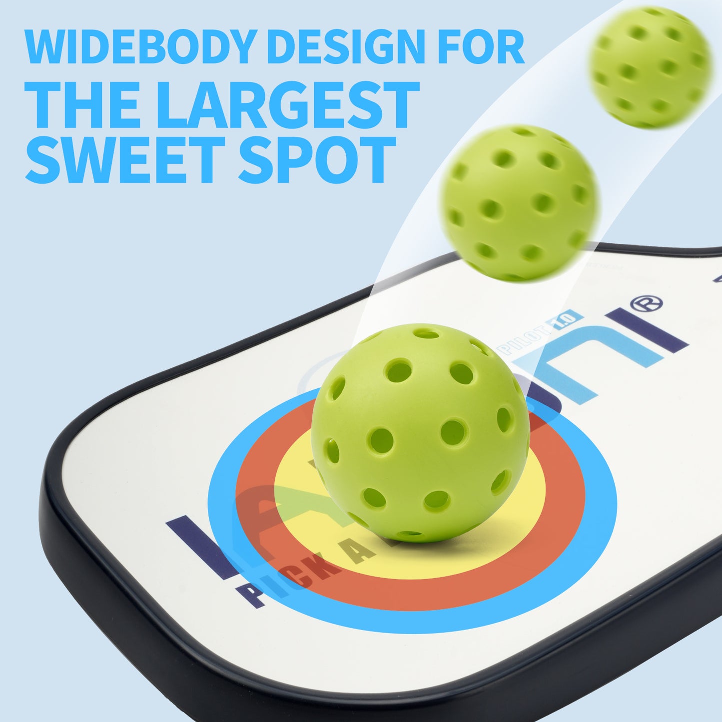 IANONI Pickleball Paddle - Carbon Abrasion Surface with High Grit & Spin, Pickleball Paddle with Polypropylene Honeycomb Core