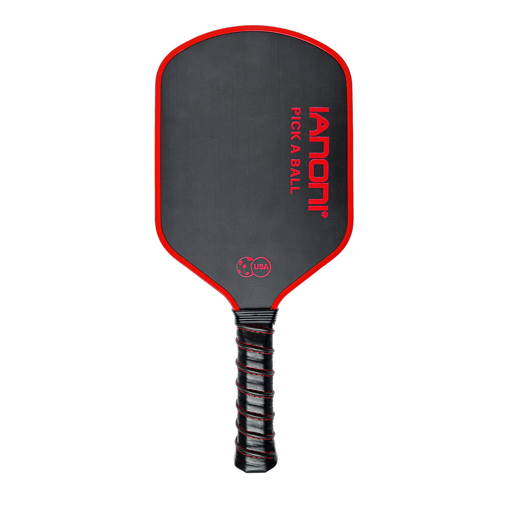 IANONI Pickleball Paddle - Featherweight Carbon Friction Textured Surface with High Grit & Spin and Agility, Super Lightweight Pickleball Rackets with Highly Flexible and Fast Shot