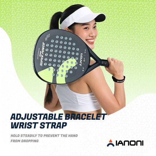IANONI SUPER POWER Black Carbon fiber 3D Surface Paddle Racket