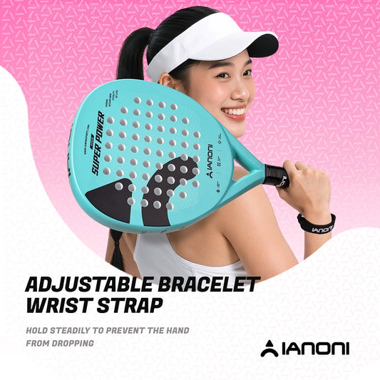 IANONI SUPER POWER Blue Carbon fiber 3D Surface Padel Racket