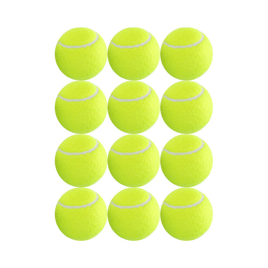 12-Pack Standard Pressure Training Tennis Balls, Highly Elasticity, More Durable, Good for Beginner Training Ball