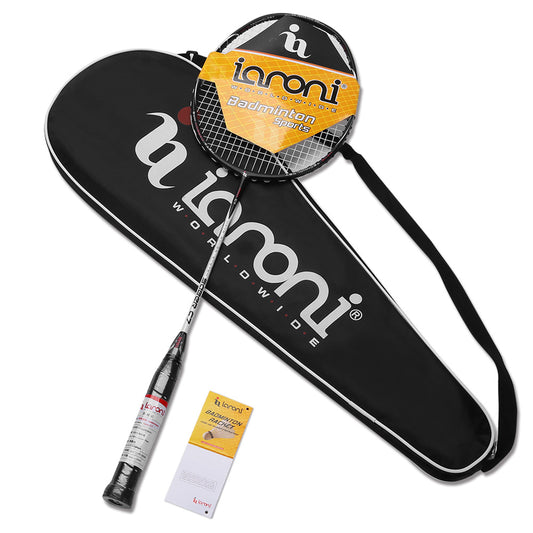 Premium Quality Carbon Fiber Badminton Set of 2 |Includes 2 Carbon Fiber Rackets,2 Overgrip,1 Carrying Bag