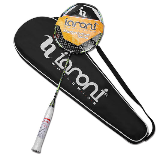 Premium Quality Carbon Fiber Badminton Set of 2 |Includes 2 Carbon Fiber Rackets,2 Overgrip,1 Carrying Bag