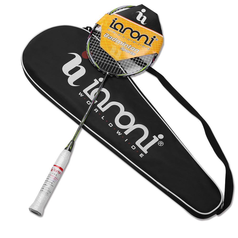 Premium Quality Carbon Fiber Badminton Set of 2 |Includes 2 Carbon Fiber Rackets,2 Overgrip,1 Carrying Bag