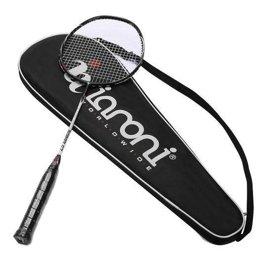 Premium Quality Carbon Fiber Badminton Set of 2 |Includes 2 Carbon Fiber Rackets,2 Overgrip,1 Carrying Bag