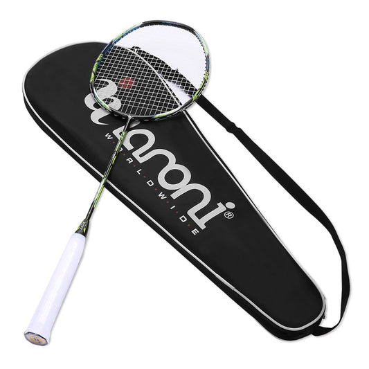 Premium Quality Carbon Fiber Badminton Set of 2 |Includes 2 Carbon Fiber Rackets,2 Overgrip,1 Carrying Bag
