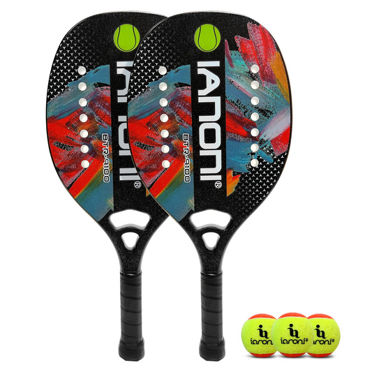 IANONI Beach Tennis Paddle Beach Tennis Racket Set Carbon Fiber with EVA Memory Foam Core Tennis Padel