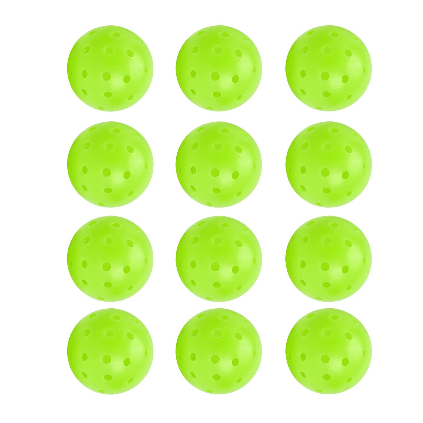 Outdoor Pickleballs (12 Pack) -Specifically Designed and Optimized for Pickleball