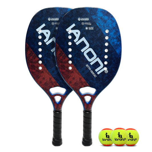 IANONI Beach Tennis Paddle Beach Tennis Racket Set Carbon Fiber with EVA Memory Foam Core Tennis Padel