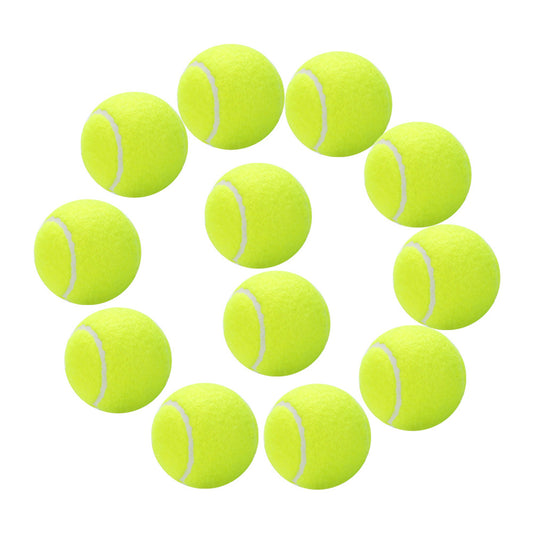 12-Pack Standard Pressure Training Tennis Balls, Highly Elasticity, More Durable, Good for Beginner Training Ball
