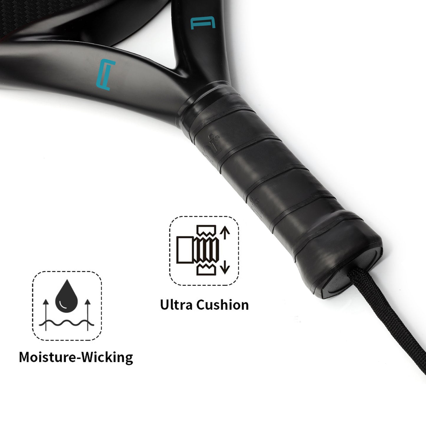 ianoni Paddle Tennis Racket Carbon Fiber Surface with EVA Memory Flex Foam Core POP Padle Racquts