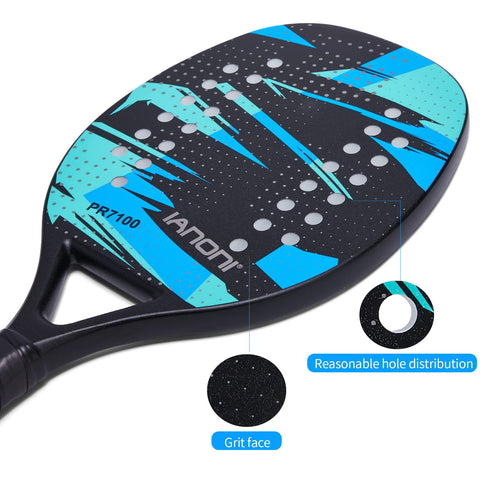 IANONI Beach Tennis Paddle Beach Tennis Racket Carbon Fiber with EVA Memory Foam Core Tennis Paddles