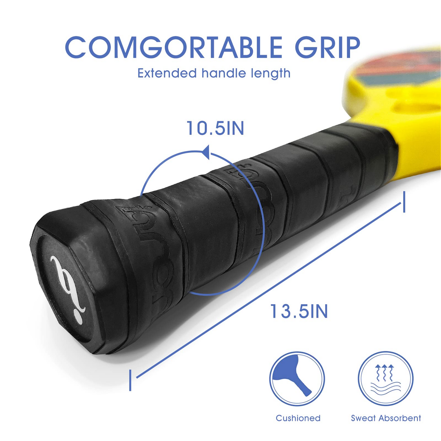 IANONI Beach Tennis Paddle Beach Tennis Racket Set Carbon Fiber with EVA Memory Foam Core Tennis Padel