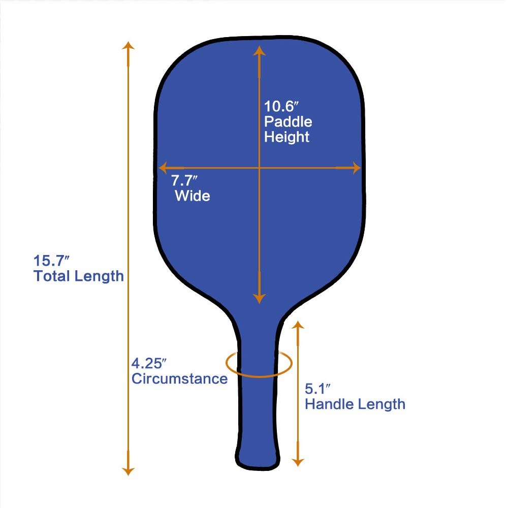 ianoni Pickleball Paddle, Graphite Carbon Fiber Pickleball Racket with Alu Honeycomb Core Lightweight Pickleball Racket with Bag for Beginner and Professional