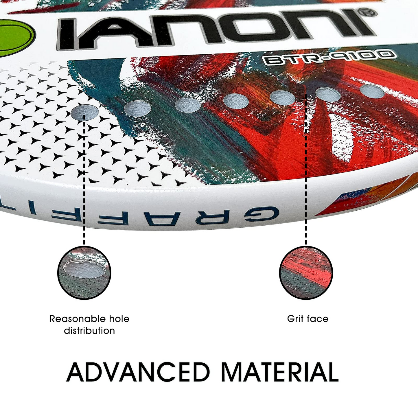 IANONI Beach Tennis Paddle Beach Tennis Racket Set Carbon Fiber with EVA Memory Foam Core Tennis Padel