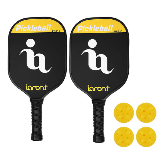 Pickleball Paddles Set of 2 Premium Lightweight Graphite Rackets Polyprapylene Honeycomb Core,2 Paddle Covers&4 outdoor pickleballs