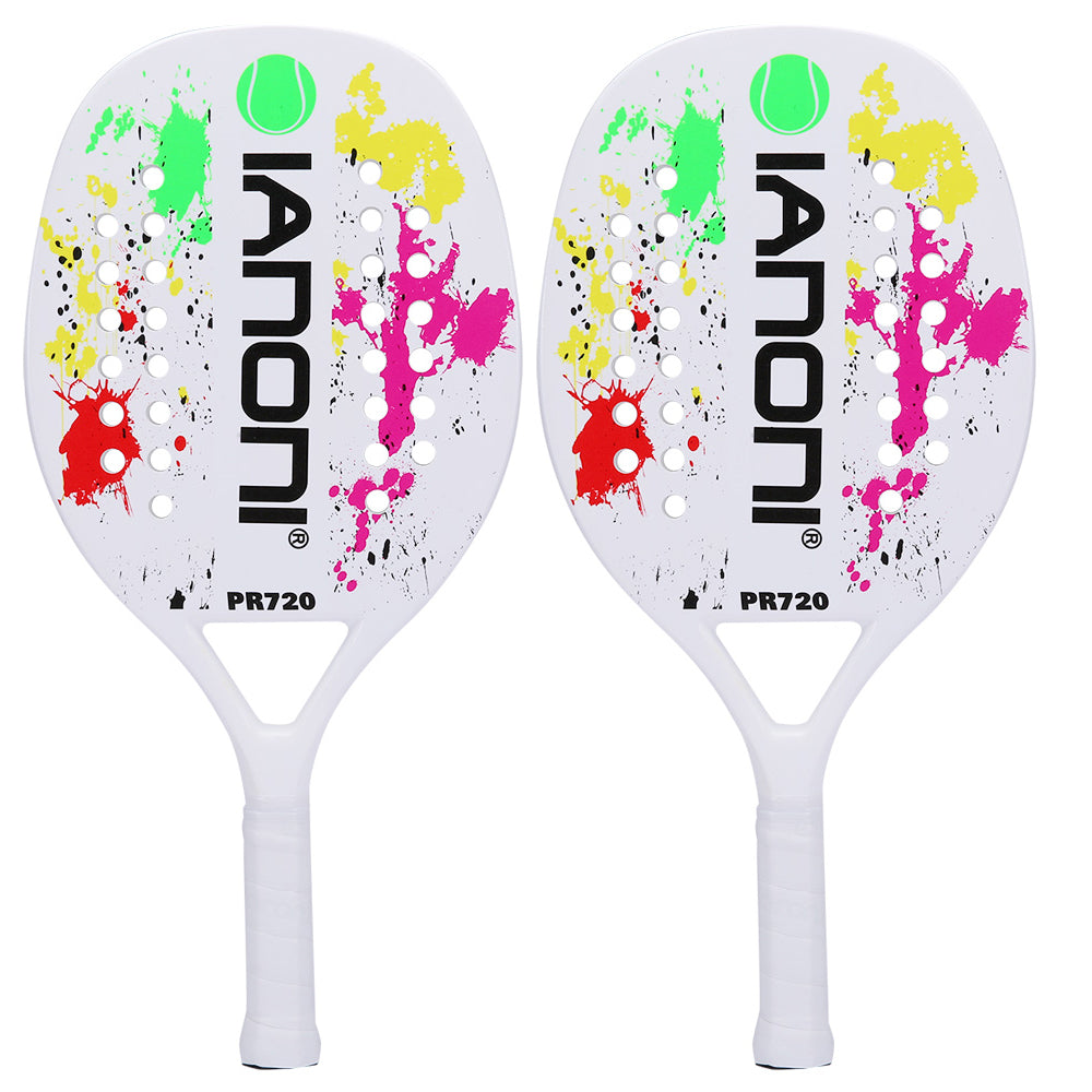 ianoni Beach Tennis Racket,Carbon Fiber Grit Face with EVA Memory Foam Core Beach Tennis Racket