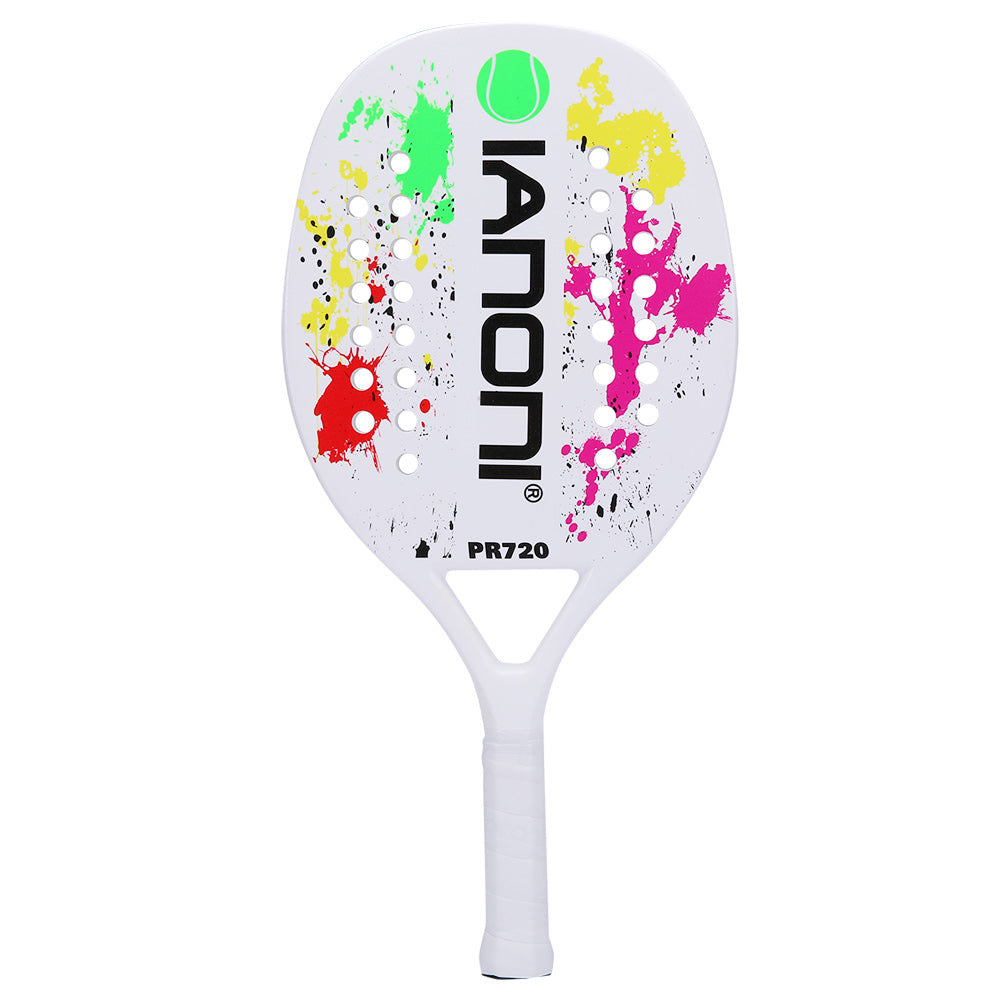 ianoni Beach Tennis Racket,Carbon Fiber Grit Face with EVA Memory Foam Core Beach Tennis Racket