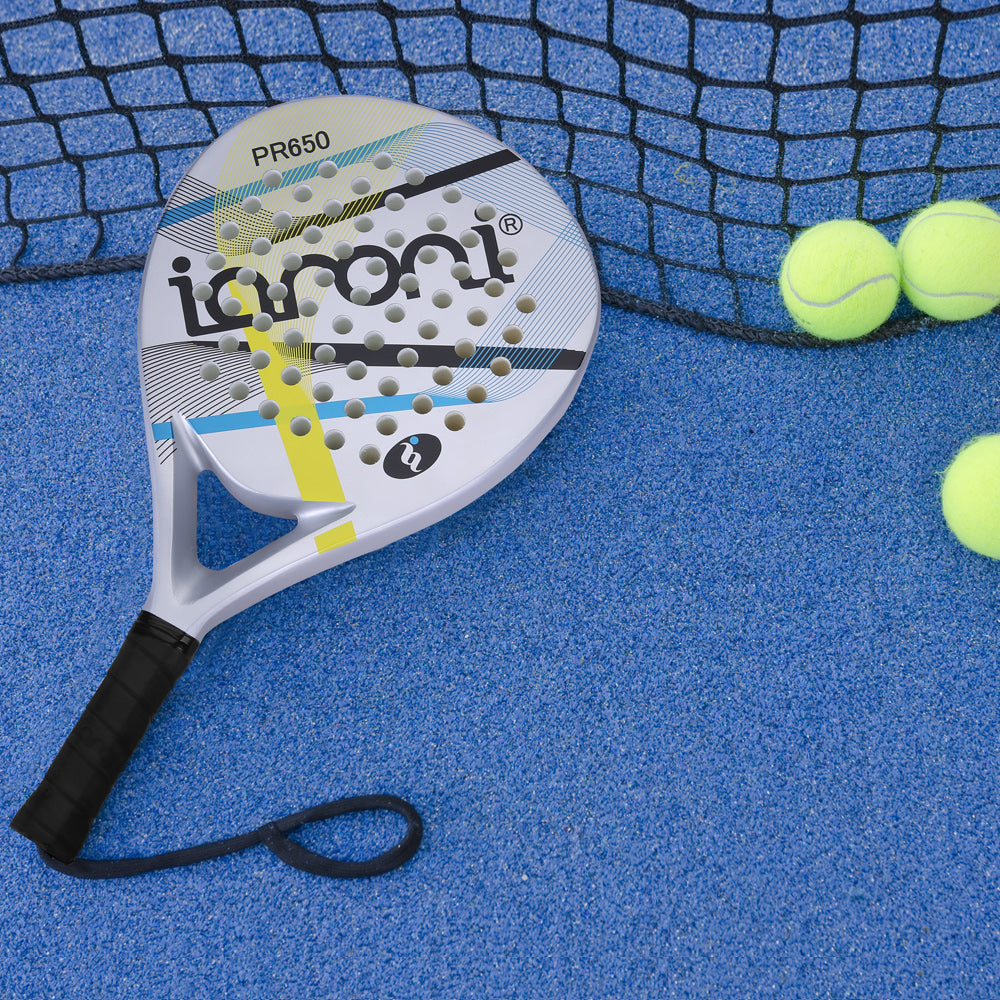 Paddle Tennis Racket Carbon Fiber Surface with EVA Memory Flex Foam Core POP Paddle Rackets-2 Paddle