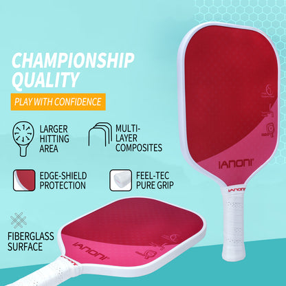 IANONI Optimum 3D Carbon Fiber Pickleball Paddles , Extreme Spin Technology for Increased Control,Graphite Pickleball Rackets with Large Sweet Spot or Head-Heavy Balance