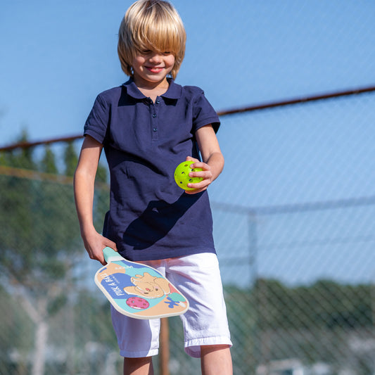 IANONI Pickleball Paddle for Kids – Child Size Paddle for Children 12 and Under, Fiberglass Surface & Polypropylene Honeycomb Polymer Core | Premium Grip