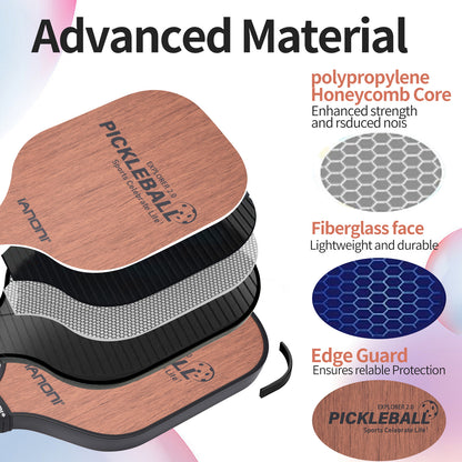 IANONI Pickleball Paddle - Carbon Abrasion Surface with High Grit & Spin, Sure-Grip Elongated Handle, Pickleball Paddle with Polypropylene Honeycomb Core