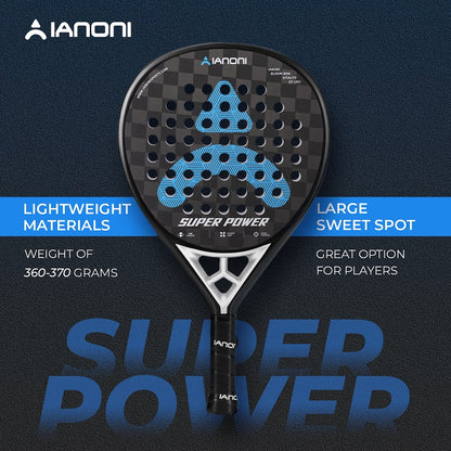 IANONI 18K carbon fiber rough surface SUPER POWER paddle tennis racket