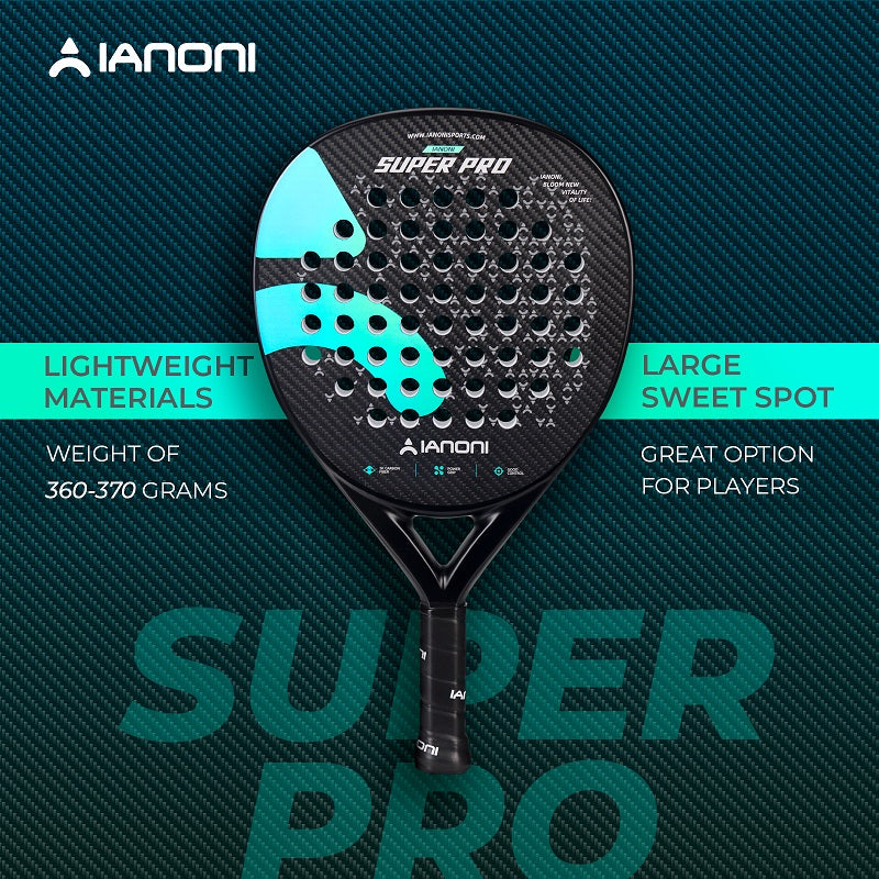 IANONI SUPER PRO 3K Carbon Fiber 3D Surface Paddle Tennis Racket