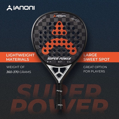 IANONI 18K carbon fiber rough surface SUPER POWER padel racket