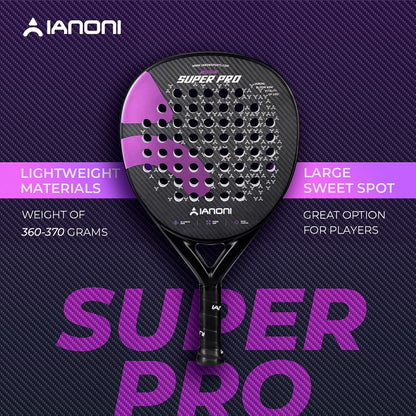 IANONI SUPER PRO 3K Carbon Fiber 3D Surface Padel Racket