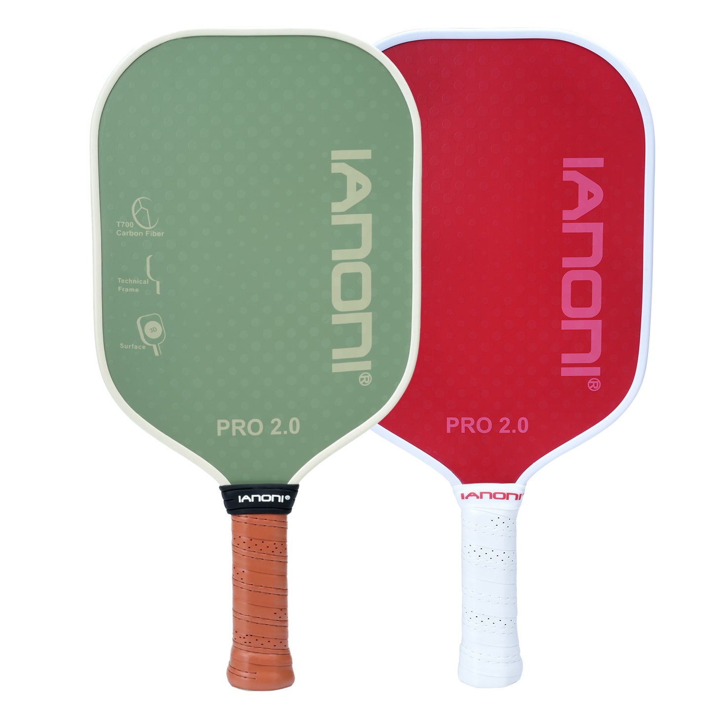 IANONI Optimum 3D Carbon Fiber Pickleball Paddles , Extreme Spin Technology for Increased Control,Graphite Pickleball Rackets with Large Sweet Spot or Head-Heavy Balance