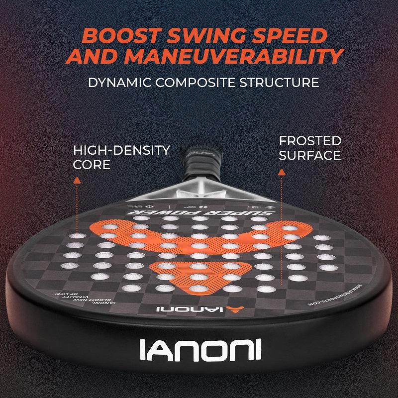 IANONI 18K carbon fiber rough surface SUPER POWER padel racket