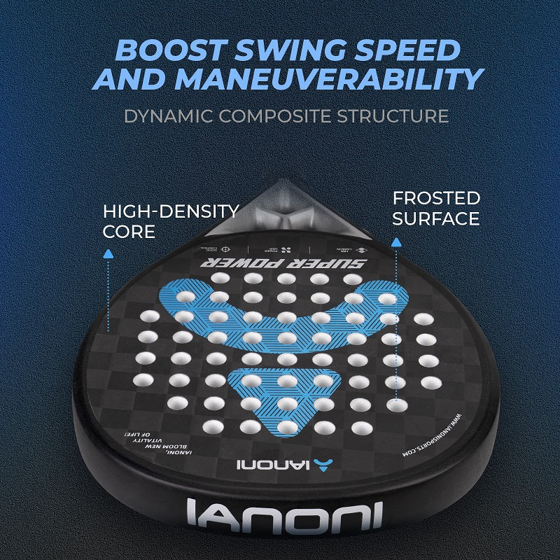 IANONI 18K carbon fiber rough surface SUPER POWER paddle tennis racket