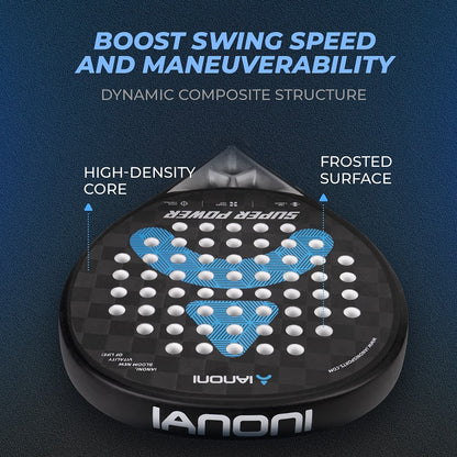 IANONI 18K carbon fiber rough surface SUPER POWER paddle tennis racket