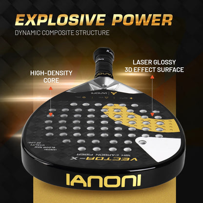 IANONI VECTOR-X Padel Racket – Gold