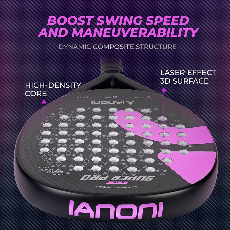 IANONI SUPER PRO 3K Carbon Fiber 3D Surface Padel Racket