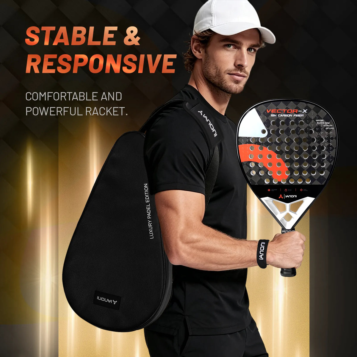 IANONI VECTOR-X Padel Racket – Orange