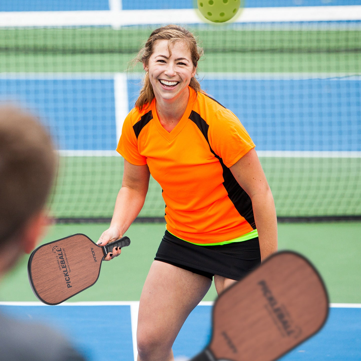 IANONI Pickleball Paddle - Carbon Abrasion Surface with High Grit & Spin, Sure-Grip Elongated Handle, Pickleball Paddle with Polypropylene Honeycomb Core