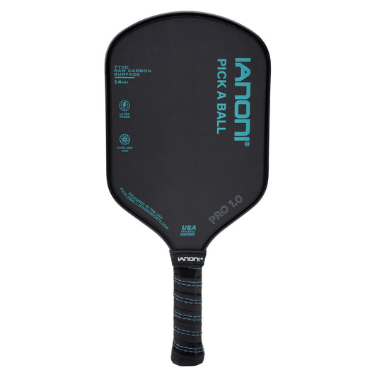 IANONI Pickleball Paddle - Featherweight Carbon Friction Textured Surface with High Grit & Spin and Agility, Super Lightweight Pickleball Rackets with Highly Flexible and Fast Shot