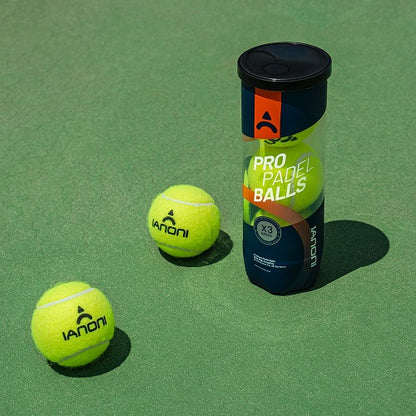 IANONI Padel Ball PRO 45% Wool Pressurized Can, 3 Padel Balls