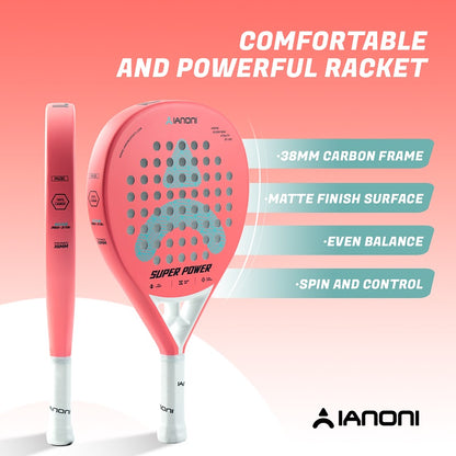 IANONI SUPER POWER Watermelon Red Carbon fiber Padel Racket