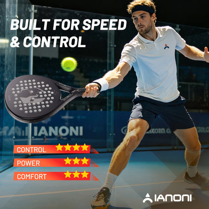 IANONI PR670 Black Mask Carbon Fiber Padel Racket
