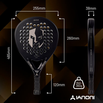 IANONI PR670 Black Mask Carbon Fiber Padel Racket