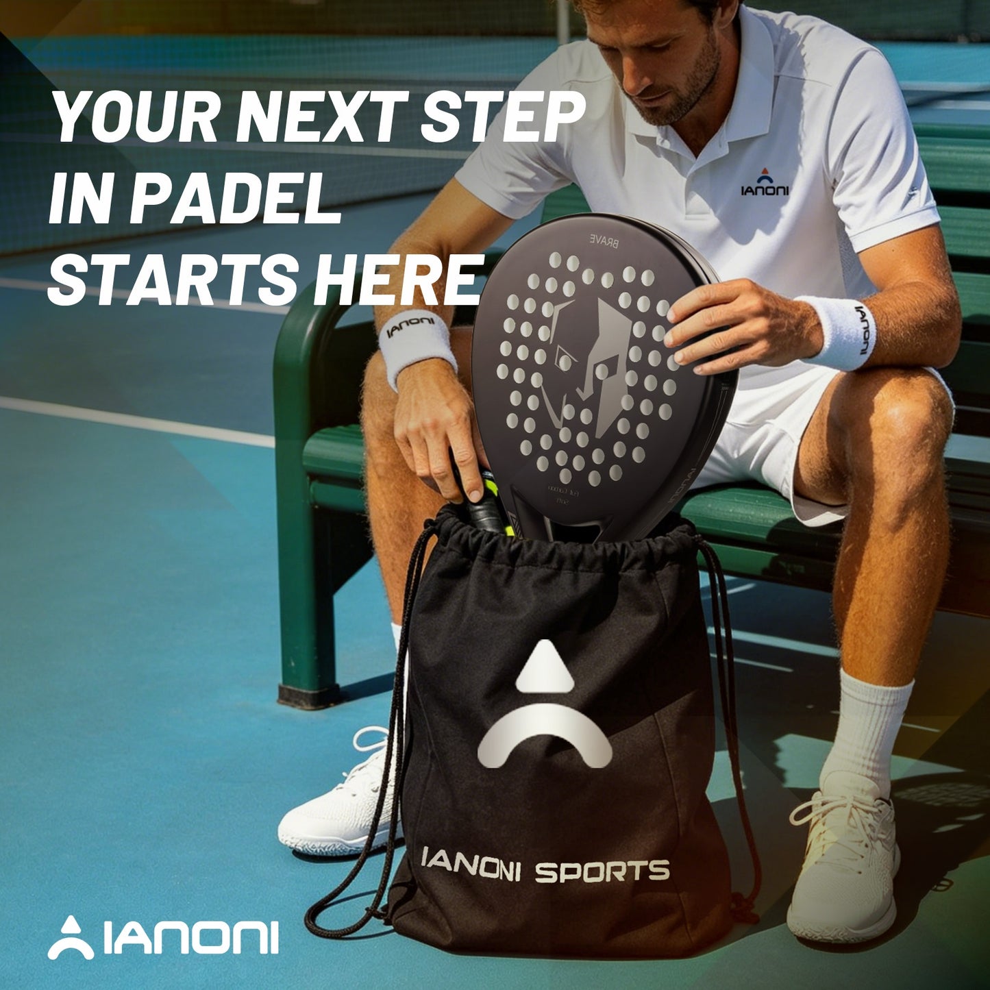 IANONI PR670 Black Mask Carbon Fiber Padel Racket