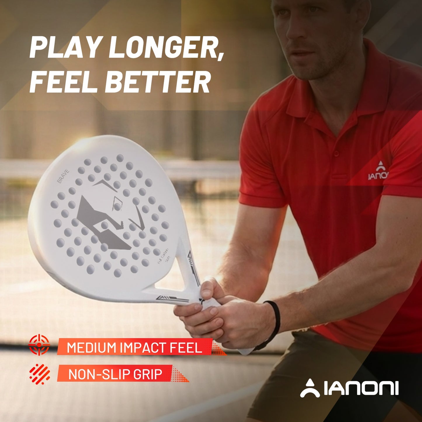 IANONI PR660 White Carbon Fiber Padel Racket