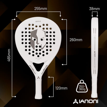 IANONI PR660 White Carbon Fiber Padel Racket